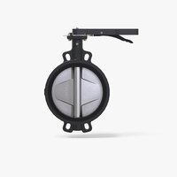 Handle Lever Operated Wafer Type Butterfly Valve - Material: Cast Iron