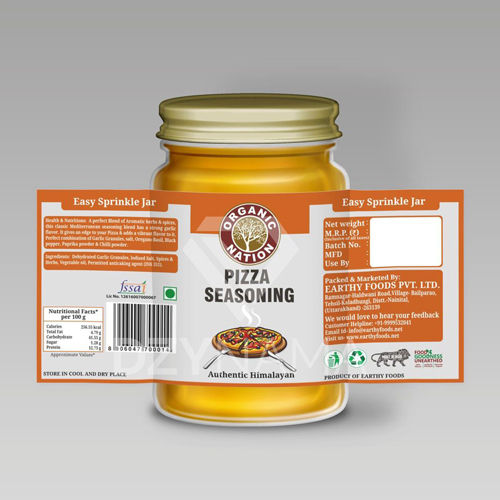 Pizza Seasoning Labels Printing Service