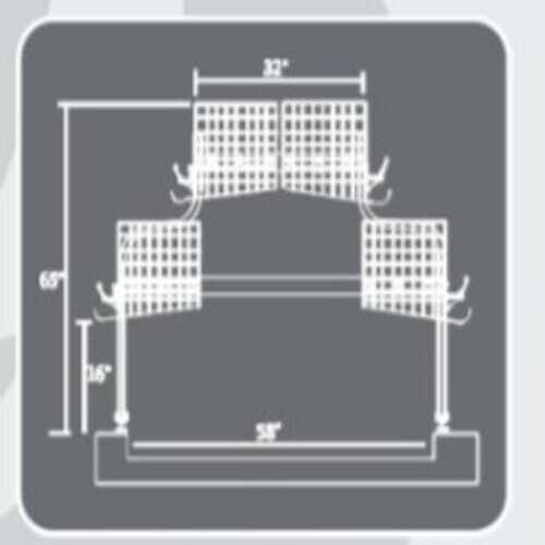Poultry Breeder Broiler California Cage - Color: Gray
