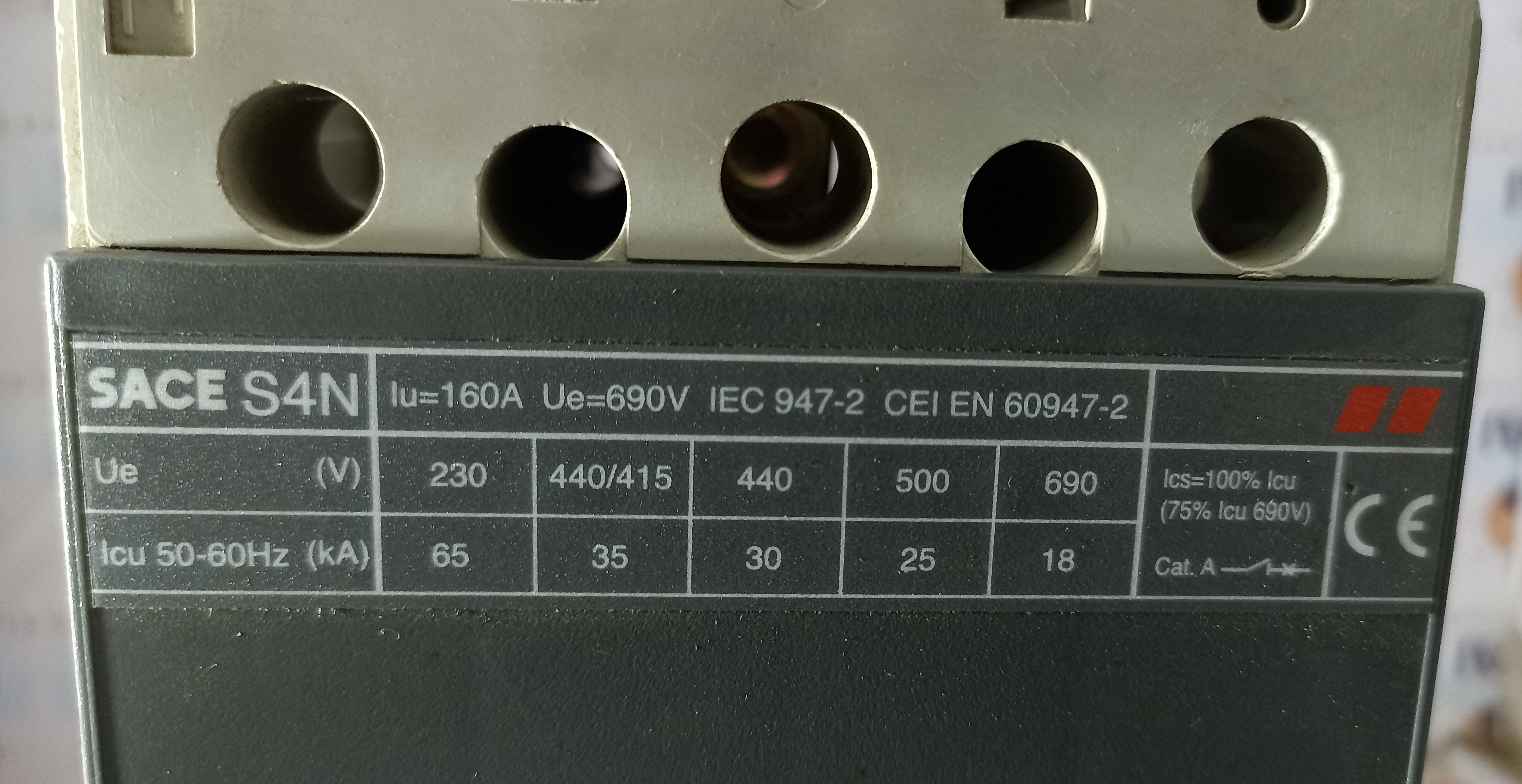 ABB (SACE S4N) 100A 3P MCCB