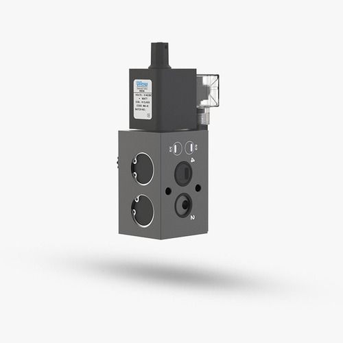 Black 3/2 X 5/2  Convertible Single Solenoid Directional Control Namur Poppet  Valve  (Monostable)