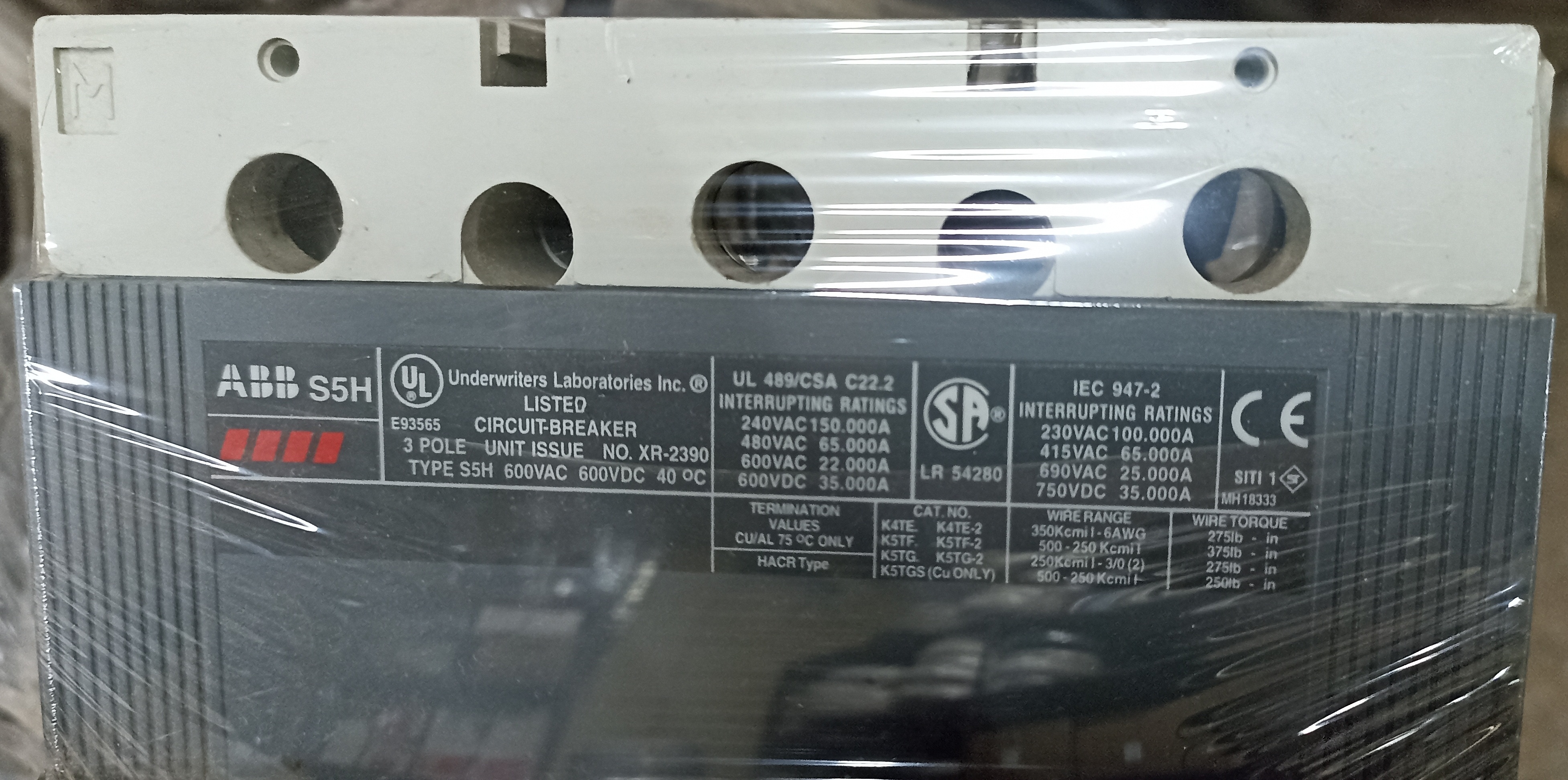 ABB (SACE S5H) 300A 3P MCCB