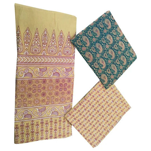 Ajrakh Print Cotton Fabric - Attributes: Washable