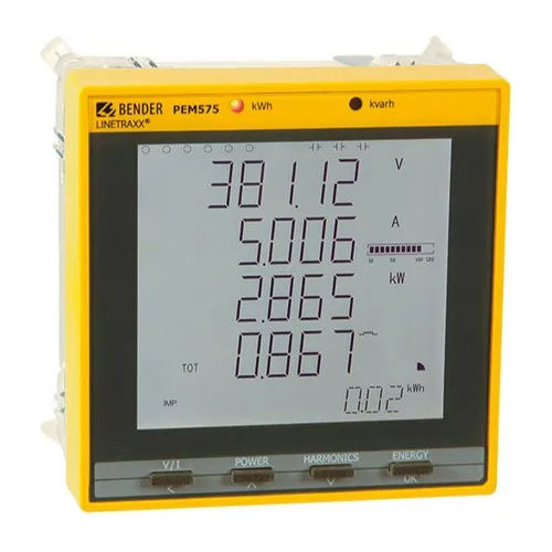 Yellow Pem575 Power Quality And Energy Measurement Meter