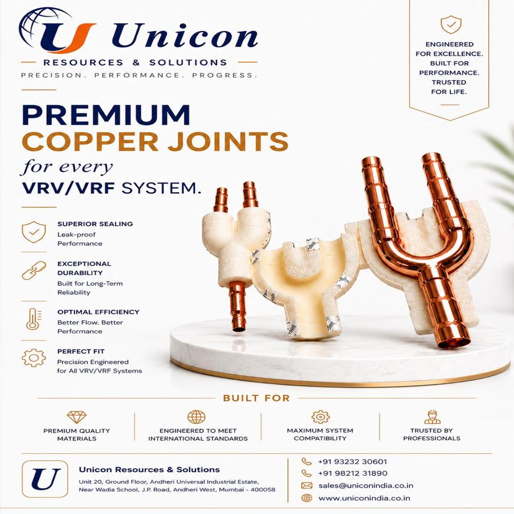 Copper Branch Joint - Refnet for VRF/VRV Systems | Durable Copper Material, Compatible with All Brands