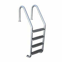Swimming Pool Ladder - Stainless Steel, 17.2 X 72 X 18 Inches, Elegant Silver Design | Easy Access, Safe For Adults And Children, Fits Most Pools