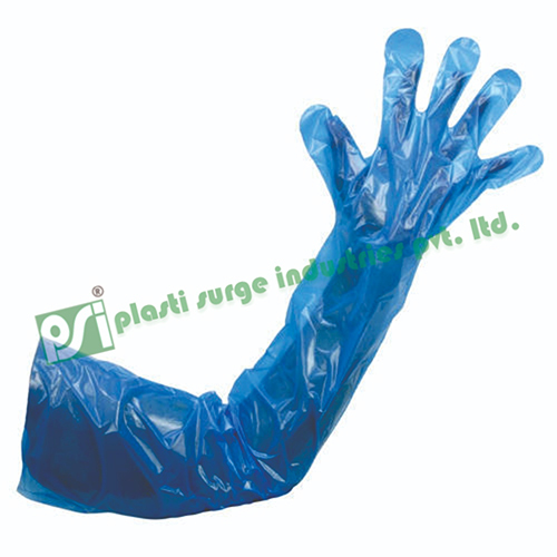 Disposable Full Length Gloves - Blue Color | Disposable, Lightweight, Protective Skin Barrier