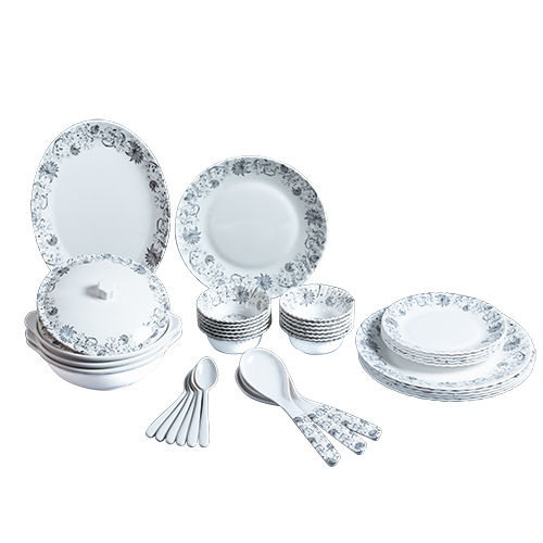 White Crysta Dinner Set