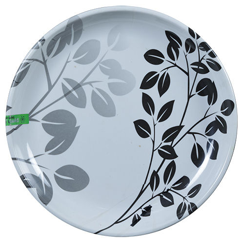 White 8 Inch Family Green Series Dinner Plate