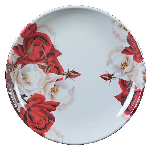 White 10 Inch Muskan Full Dinner Plate