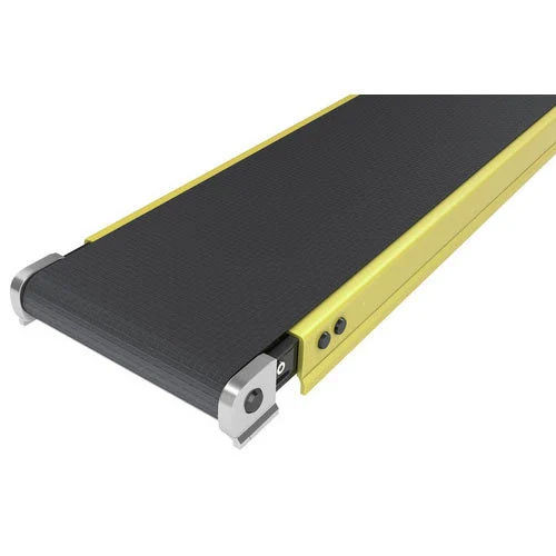 Yellow-Black Roller Belt Conveyor