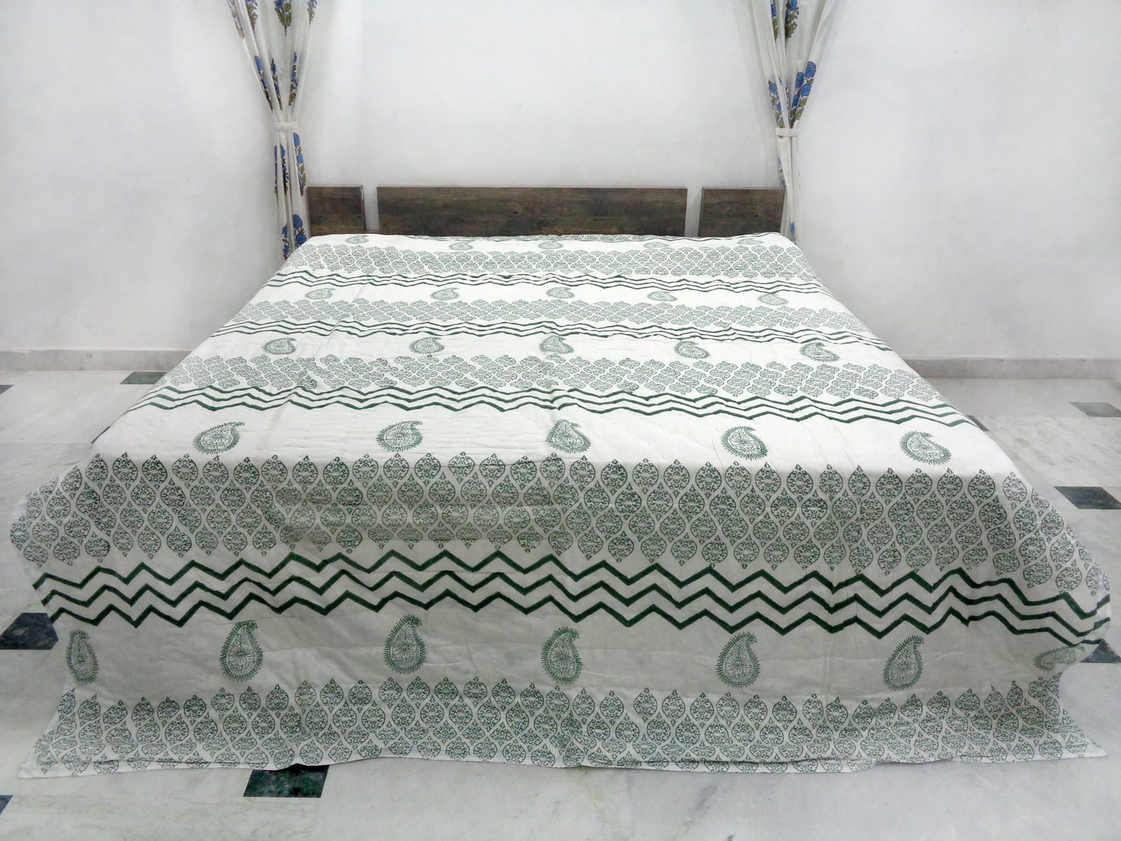 Kantha Handblock Allover Quilt