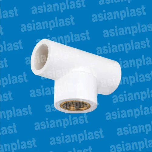 White Upvc Brass Fittings Tee