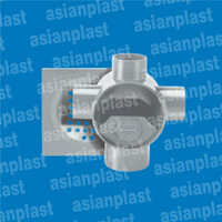 Pvc Multi Floor Traps Asian Plast - Plastic, 110 Micrometers Length, Grey Color | Durable Design, Easy Installation, Hygienic And Noise-reducing