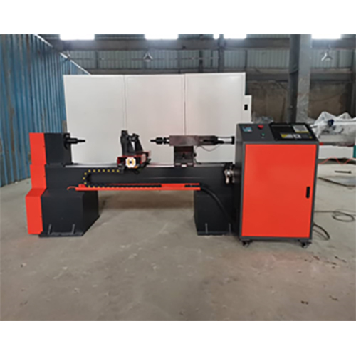MODEL-KMT TJ 1020 CNC Wood Lathe-mini type - 1000x300mm, Red, 2KW Yako Servo Motor, Richauto Controller | Rack & Pinion, Precise Control, Compact Design