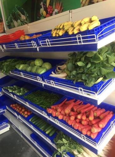 Metal Vegetable center Racks for supermarket