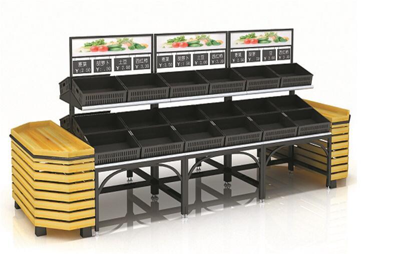 Metal Vegetable center Racks for supermarket