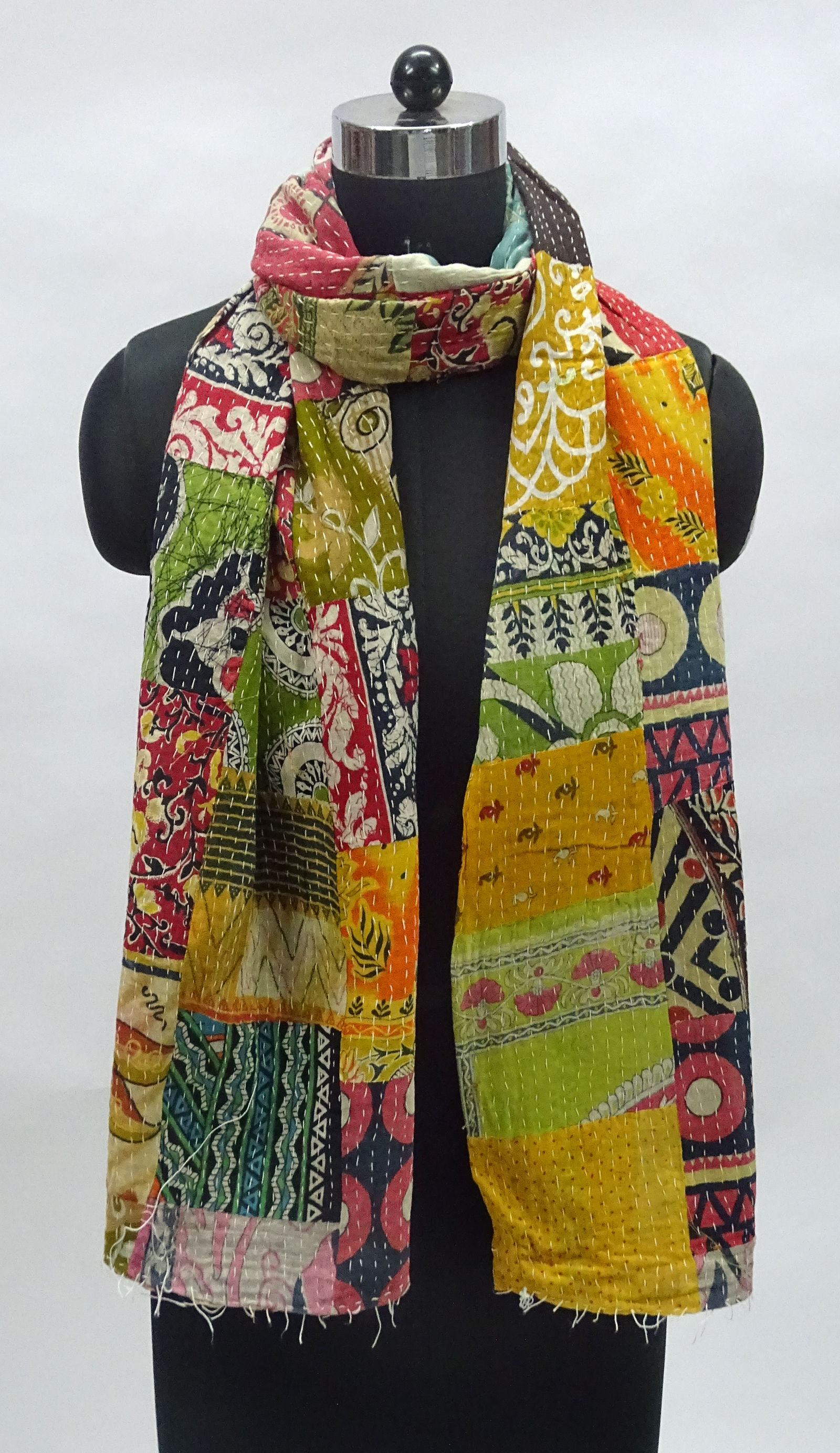 Cotton Kantha Patchwork Scarves