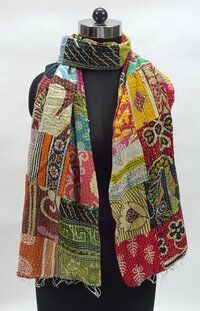 Cotton Kantha Patchwork Scarves