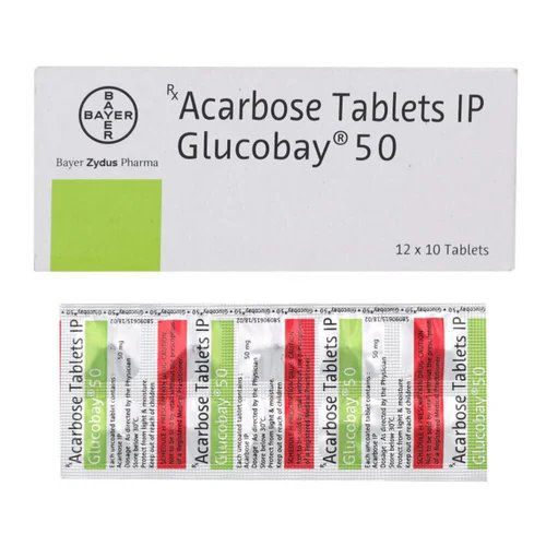 Acarbose 50 Mg Tablets (Glucobay 50) General Medicines