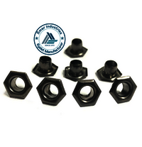 Brass Eyelet No 600 - Silver Coated Hexagon Shape | Durable Metal, Customizable Design, Exceptional Corrosion Resistance