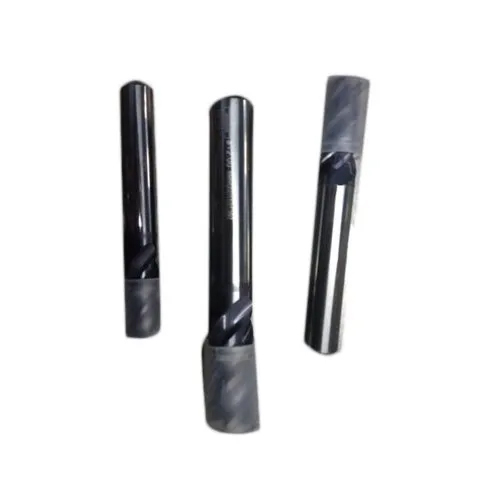 Coated Solid Carbide End Mill - Metal, Various Sizes Available, Silver Color | Manual Operation, Ideal for Industrial Milling & Drilling