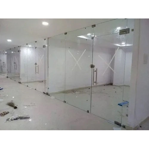 Transparent Showroom Front Toughened Glass