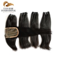 Raw Peruvian Human Hair Bundles With Hd Lace Closure And Lace Frontal Naturel Human Hair