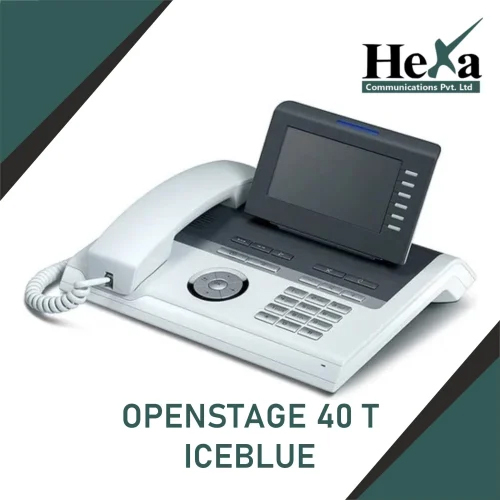 White And Black Openstage 40T Ice Blue Phone