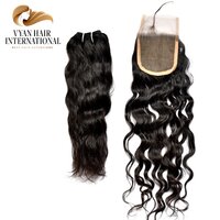 Human Hair Quality Water Wave Bundles With Closure Frontal Wholesale Brazilian Virgin Human Hair Bundles In Stock