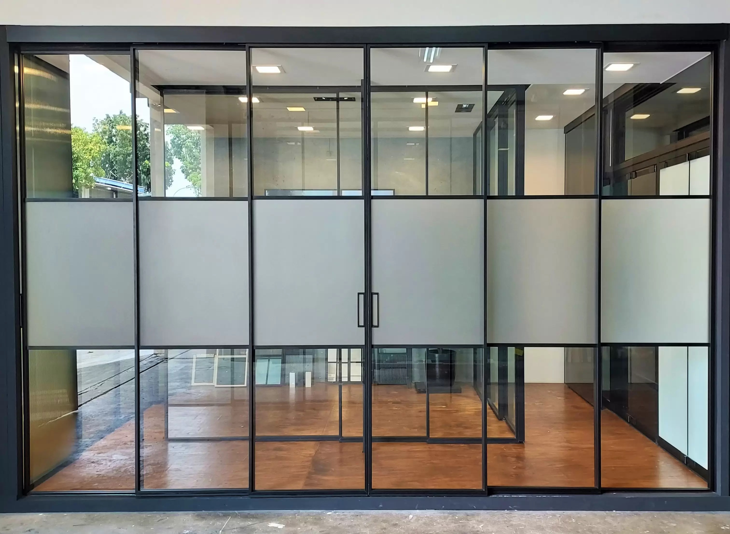 16x45 Slim Sliding  Slim Partition Vertical Aluminum Profile