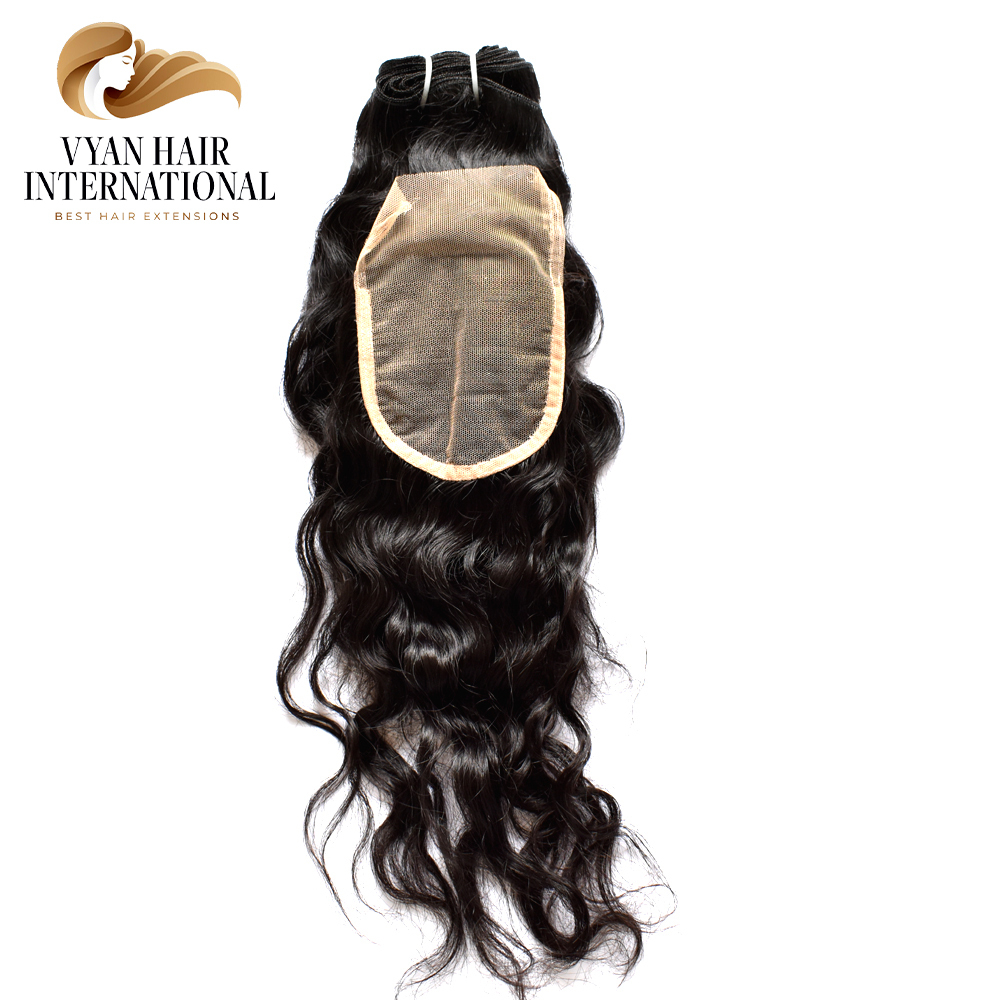 Wholesale 100% Natural Pure Indian Virgin Human Hair Weaving Deep Wave Bundles Deals With Frontal Silk Base Lace Top Closure Frontal