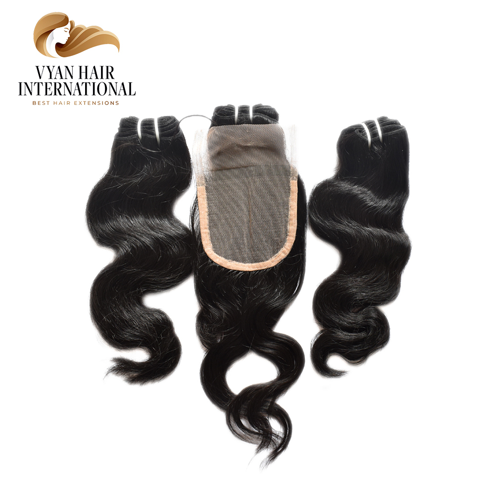 Brazilian Raw Virgin Hair Vendors Bundles With Closure Frontal 100% Unprocessed Human Hair Extensions