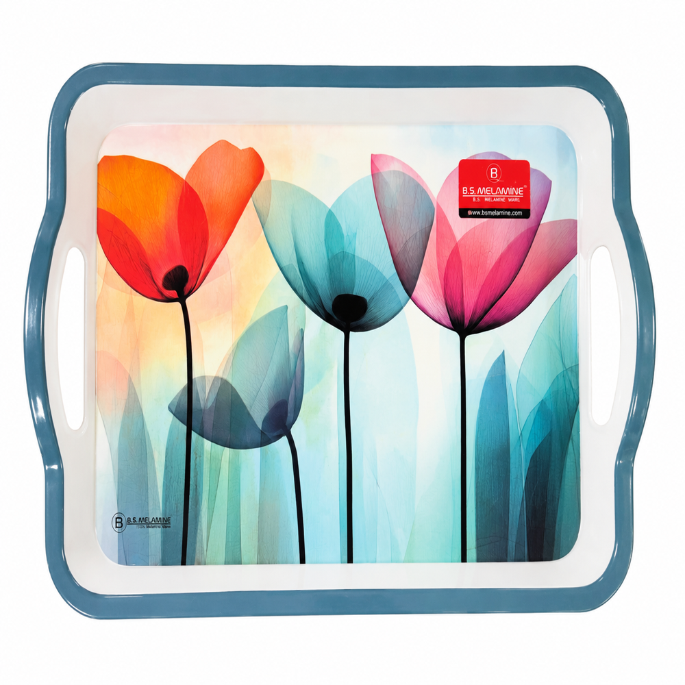 Melamine Taj Handle Tray - 3 No