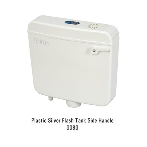 White Plastic Silver Flash Tank Side Handle