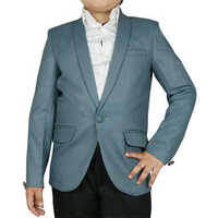 Grey Kids Plain Blazers