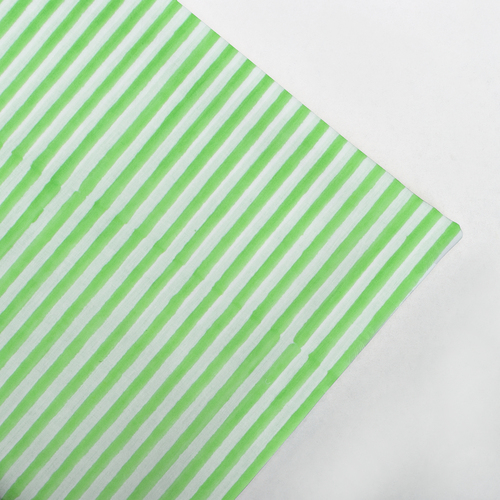 LIGHT GREEN STRIPE PRINTED SOFT COTTON UNSTICHED FABRIC