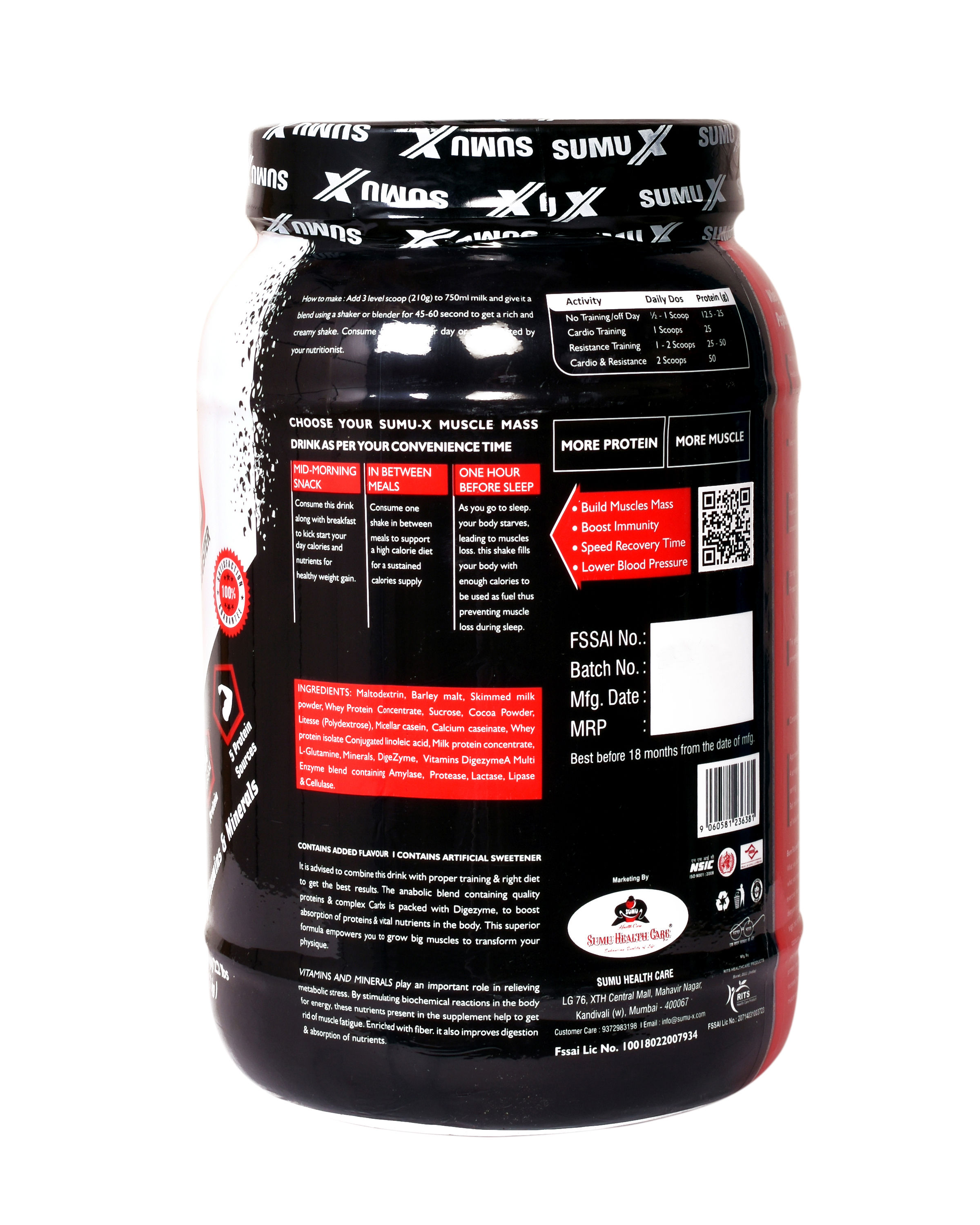 1kG Sumu X Muscle Mass Gainer