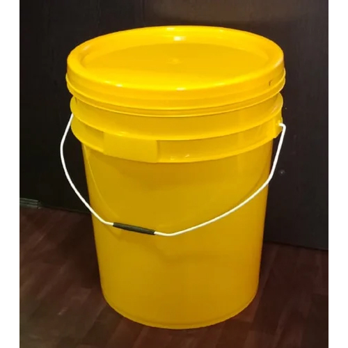 20 Litre Yellow Paint Plastic Bucket