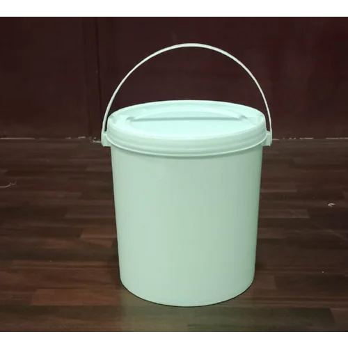 4 Litre White Paint Plastic Bucket