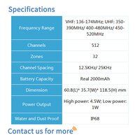 BF-TD512 Enhanced Conventional Portable Radio