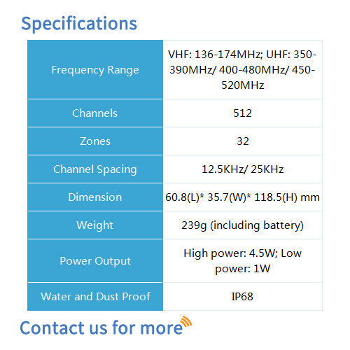 BF-TD511 Enhanced Conventional Portable Radio