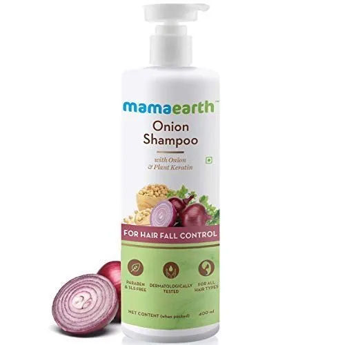 Mamaearth Onion Shampoo for Hair Growth And Hair Fall Control with Onion Oil And Plant Keratin