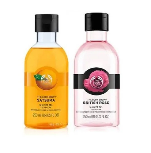 The Body Shop British Rose Shower Gel 250Ml And Satsuma Shower Gel 250Ml Combo (2 X 250 Ml) No Side Effect
