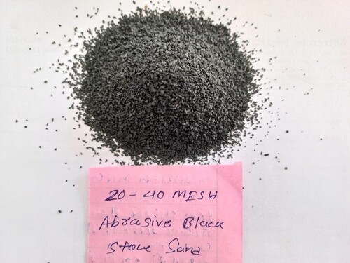 jet black grit Stone sand Abrasive 8 number hardness black stone 20-40 mesh fine sand and grit