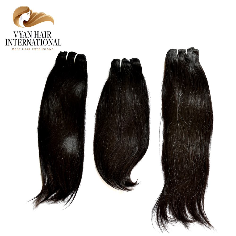 Double Weft Remy Hair Shedding Free Tangle Free Virgin Indian Hair Extensions