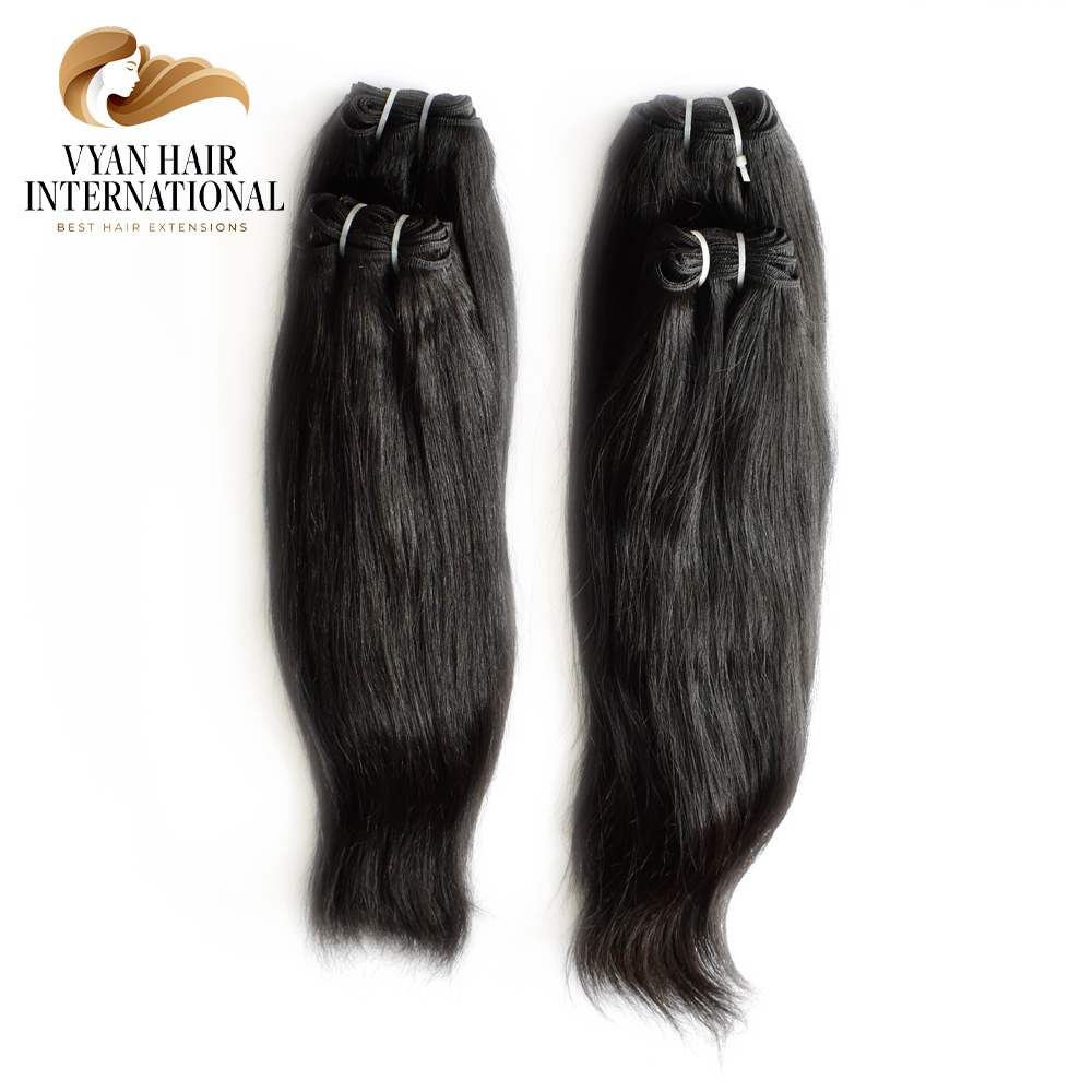 Double Weft Remy Hair Shedding Free Tangle Free Virgin Indian Hair Extensions