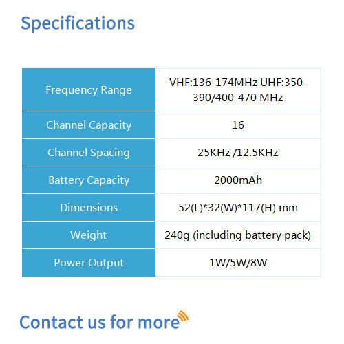 BF-835 Analog Two Way Radio