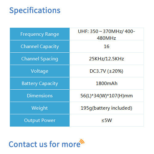 BF-302  Compact Analog Two Way Radio