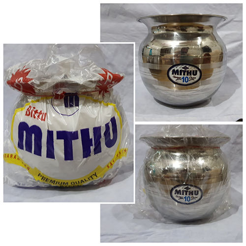 Silver Mithu Stainless Steel Lota